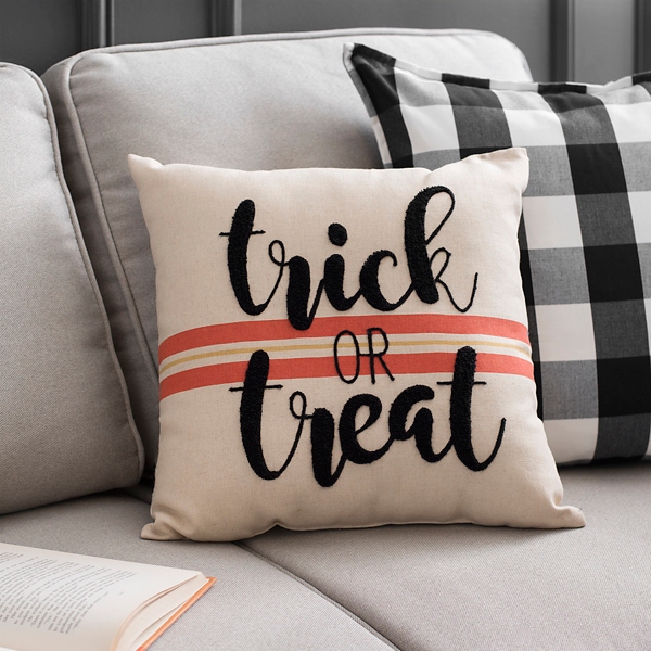 Trick Or Treat Stripe Pillow Kirklands