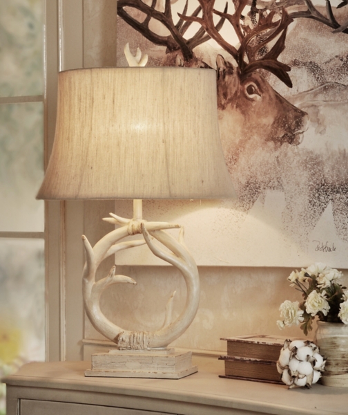 next antler table lamp