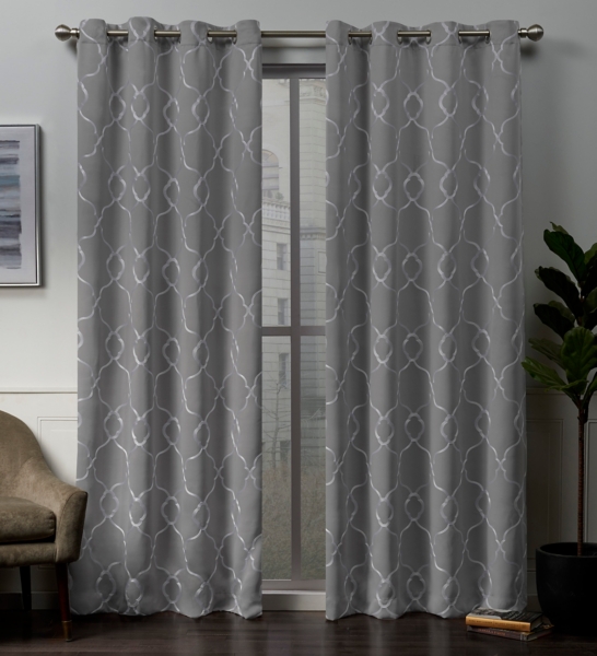 Gray Belmont Blackout Curtain Panel Set 84 In Kirklands