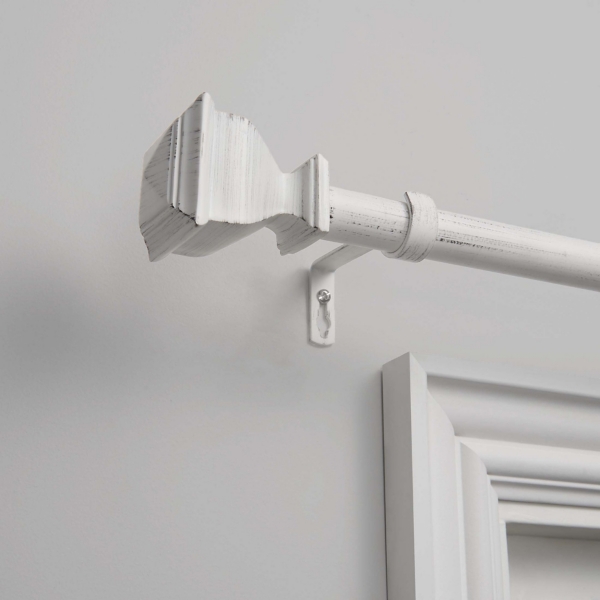 Distressed White Napoleon Curtain Rod 72 In Kirklands