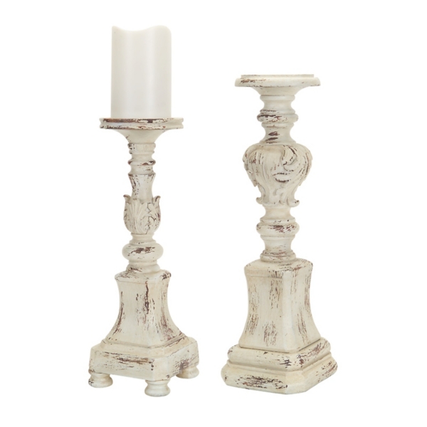 cream candle holders