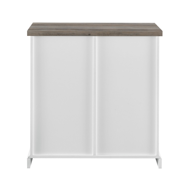 Slatted Sliding Barn Door White And Gray Cabinet Kirklands