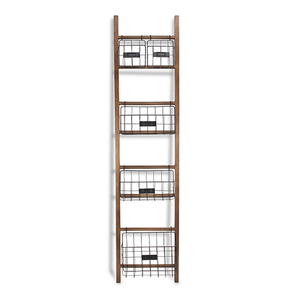 wall storage shelves with baskets