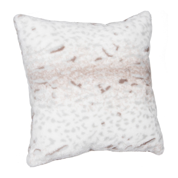 Winter White Snow Leopard Faux Fur Pillow Kirklands