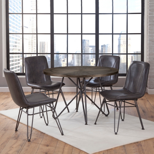 Wooden Daxley Round Dining Table With Hairpin Legs Kirklands