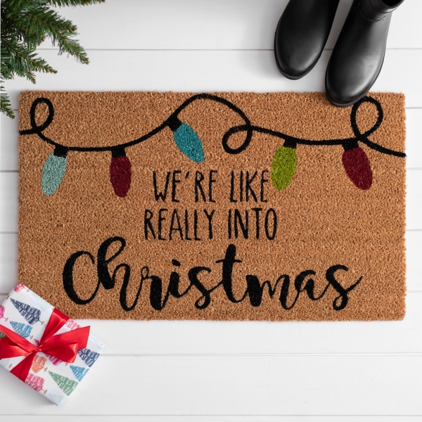 We Re Really Into Christmas Outdoor Mat Kirklands