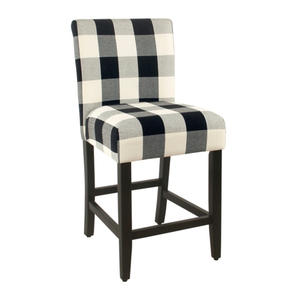 Black And White Buffalo Check Counter Stool Kirklands