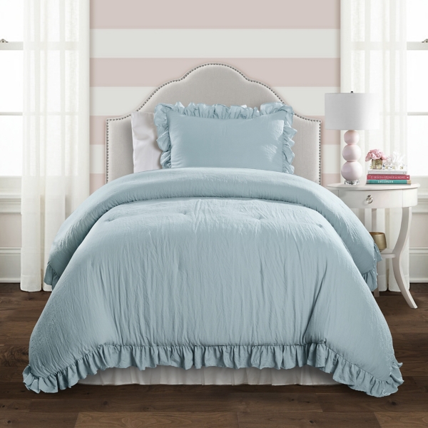 Blue Reyna Ruffle 2 Pc Twin Xl Comforter Set Kirklands