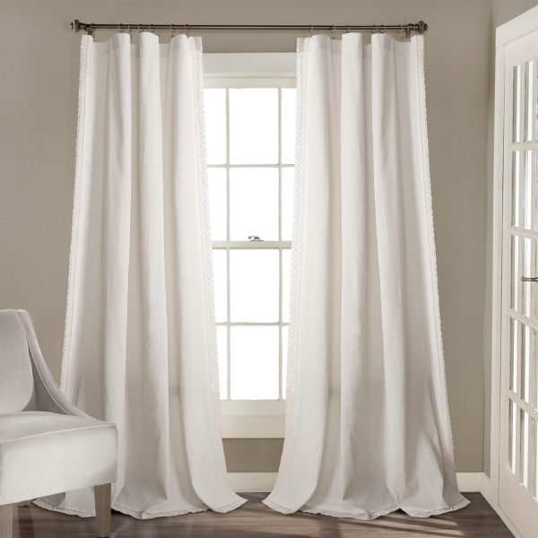 White Rosalie Lace Curtain Panel Set 108 In Kirklands