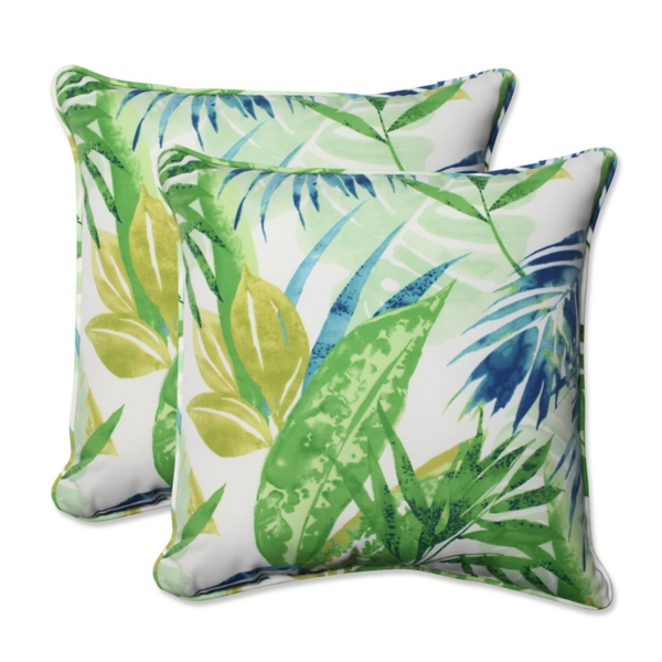 Blue And Green Soleil Outdoor Pillows Set Of 2 Kirklands