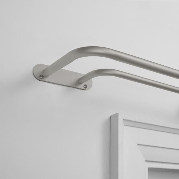 Silver Wrap Around Double Curtain Rod 72 In Kirklands
