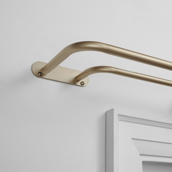 Gold Wrap Around Double Curtain Rod 72 In Kirklands