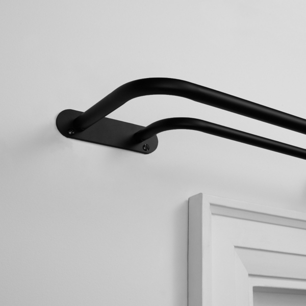Black Wrap Around Double Curtain Rod 72 In Kirklands