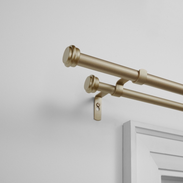 Gold Topper Double Curtain Rod 72 In Kirklands