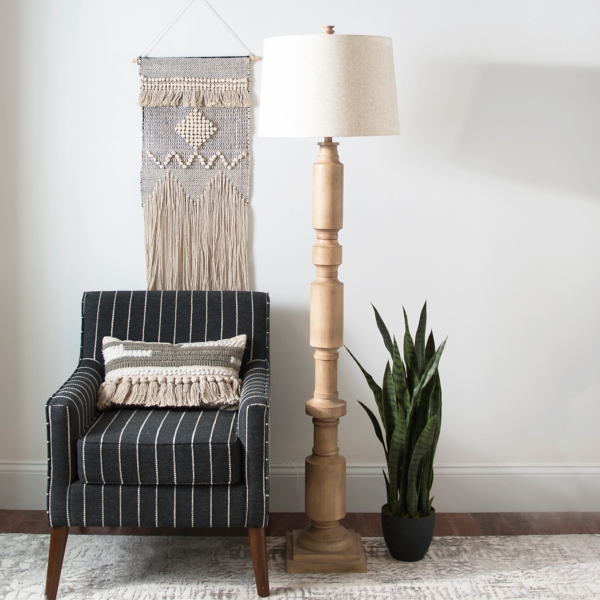 Natural Wood Betsy Floor Lamp Kirklands