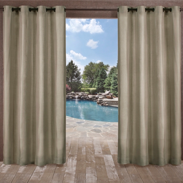 Tan Biscayne Outdoor Curtain Panel Set 120 In Kirklands