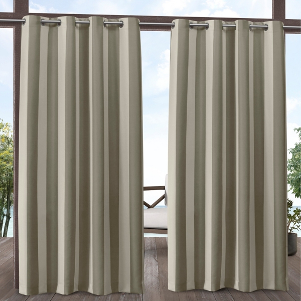 Taupe Canopy Outdoor Curtain Panel Set 108 In Kirklands