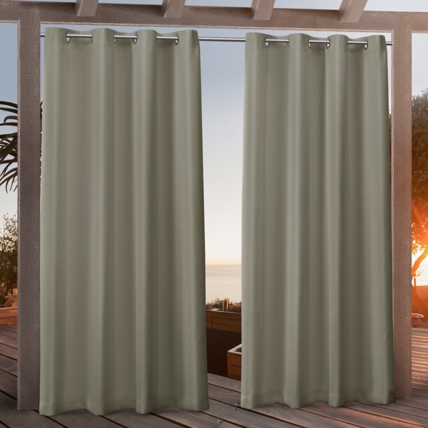Khaki Nicole Outdoor Curtain Panel Set 96 In Kirklands