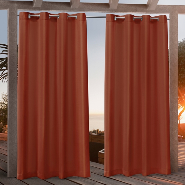 Orange Nicole Outdoor Curtain Panel Set 108 In Kirklands