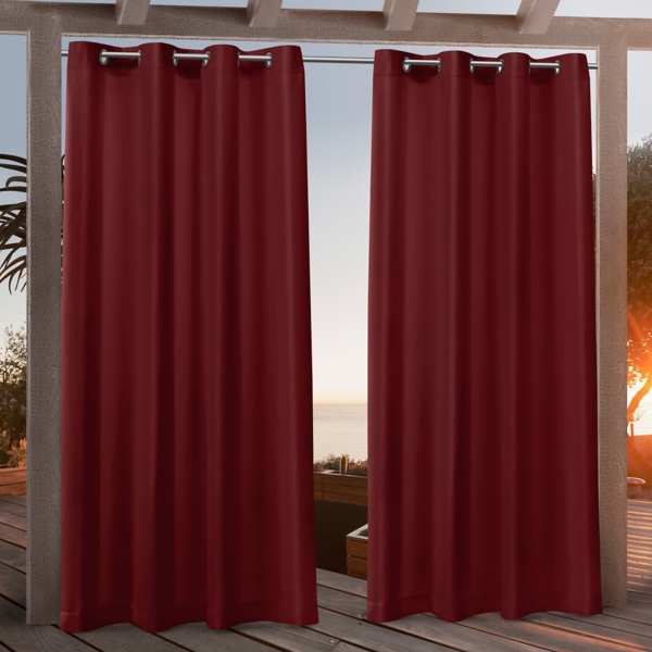 Red Nicole Outdoor Curtain Panel Set 108 In Kirklands