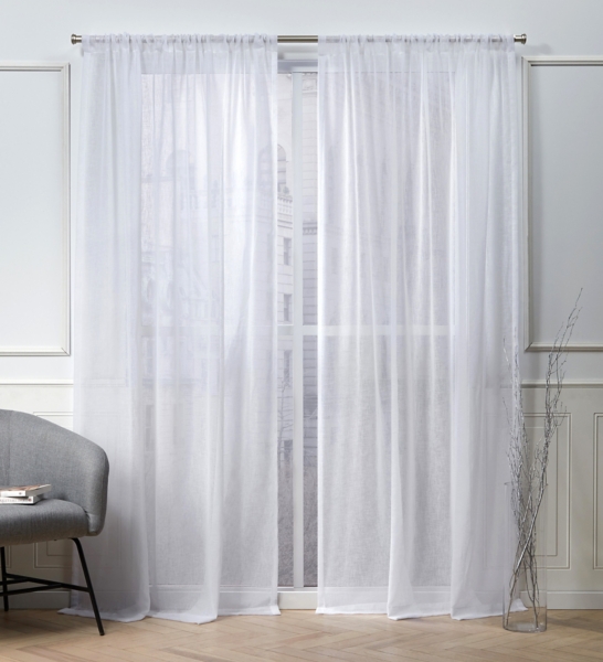 White Belfry Sheer Curtain Panel Set 96 In Kirklands