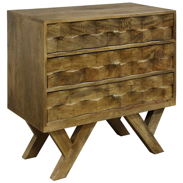 Solid Mango Wood 3 Drawer Chest Kirklands