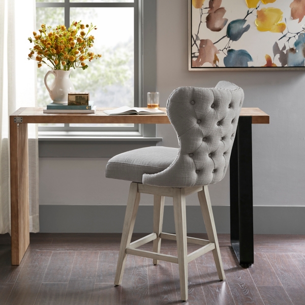 Gray Ivey High Wingback Counter Stool Kirklands