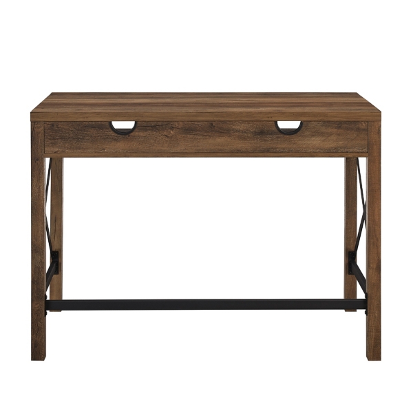 Rustic Oak X Frame Computer Desk Kirklands