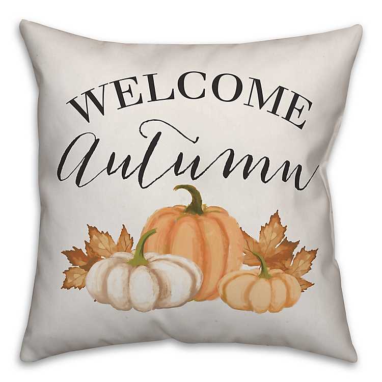 Welcome autumn pillow farmhouse style