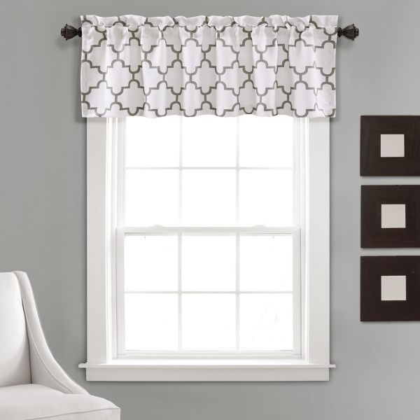 amazon black and white valance curtains