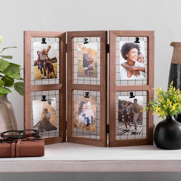 Standing Trifold Chicken Wire Photo Collage Kirklands
