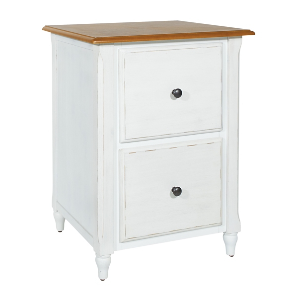 Medwyn Distressed White 2 Drawer Filing Cabinet Kirklands