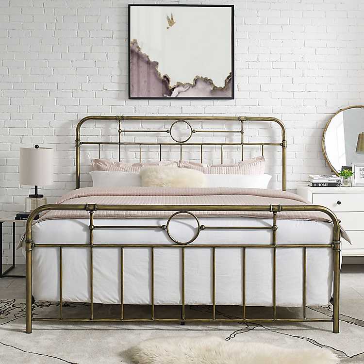king size bronze pipe bed frame