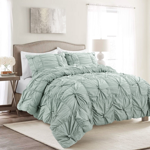 Blue Bella Pintuck 3 Pc King Comforter Set Kirklands