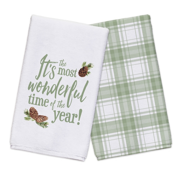 Most Wonderful Time Kitchen Towels, Set of 2