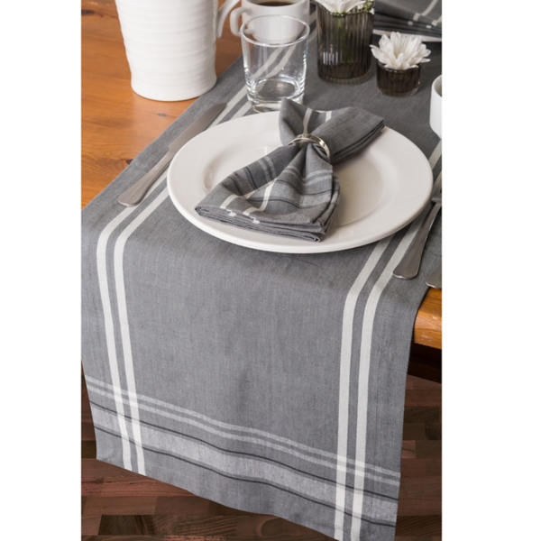 Chambray French Stripe Table Runner 