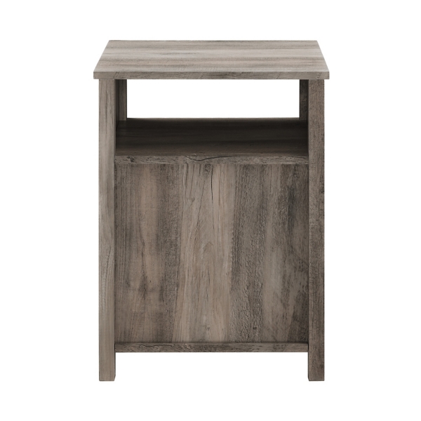 Gray Wash Grooved Door Side Table Kirklands