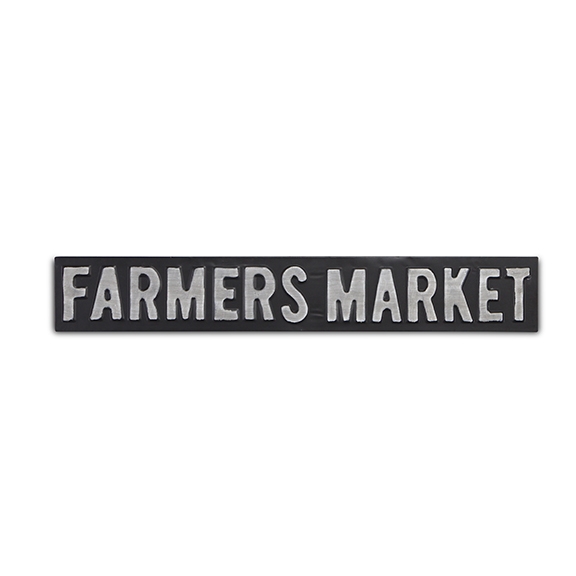 Black And Silver Metal Farmers Market Sign Kirklands