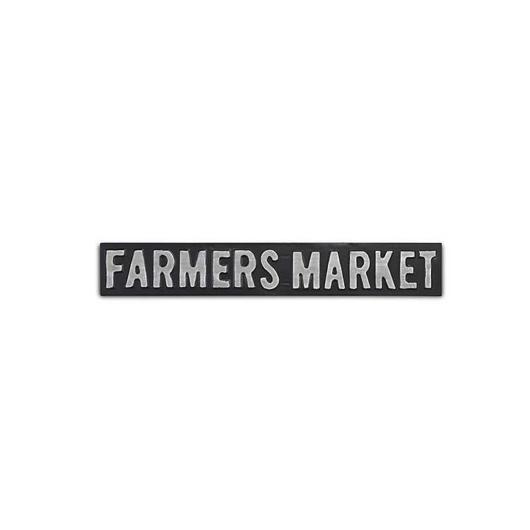 Black And Silver Metal Farmers Market Sign Kirklands