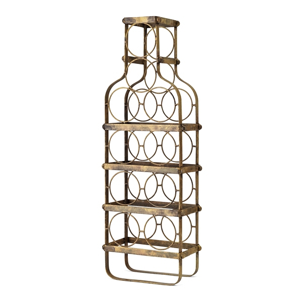 Gold Metal 10 Bottle Wine Rack Kirklands