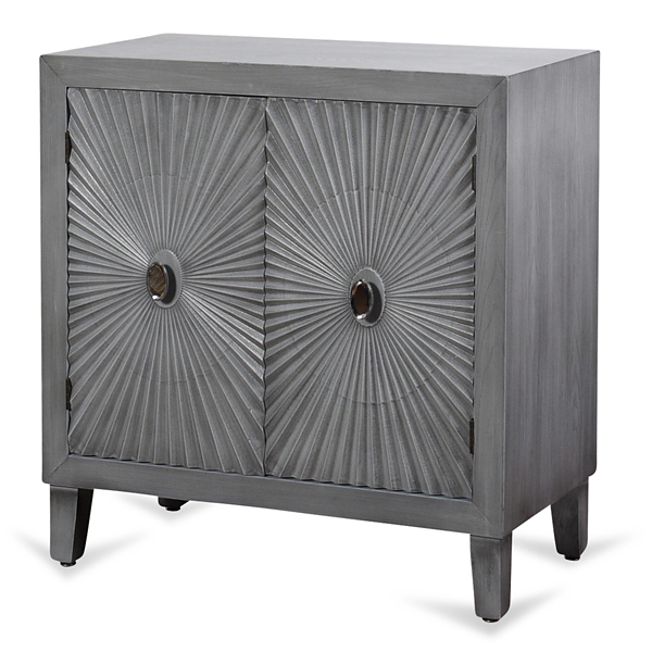 Gray Starburst Two Door Cabinet Kirklands