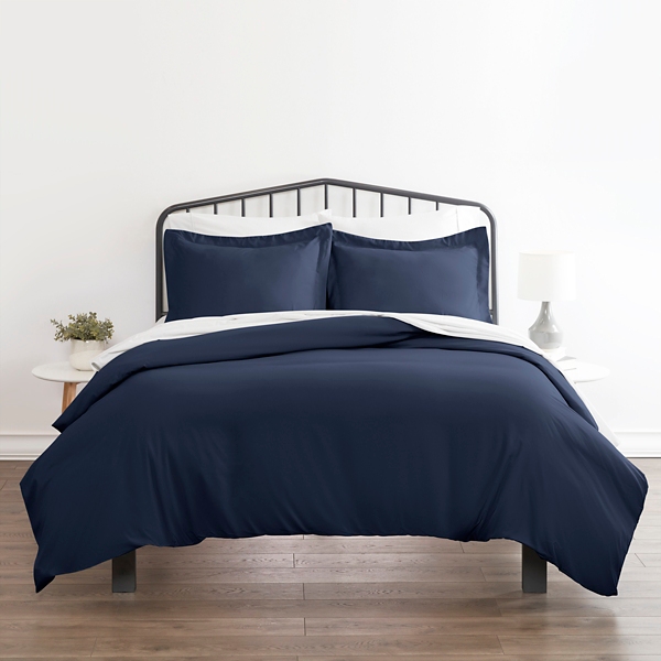 Navy Cotton 3 Pc Full Queen Duvet Cover Set Kirklands