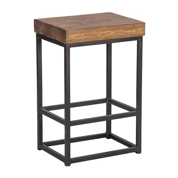 Reclaimed Pine Wood Powell Counter Stool Kirklands