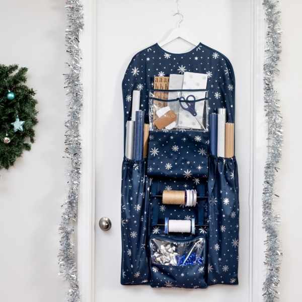 Blue Over The Door Wrapping Paper Organizer Kirklands