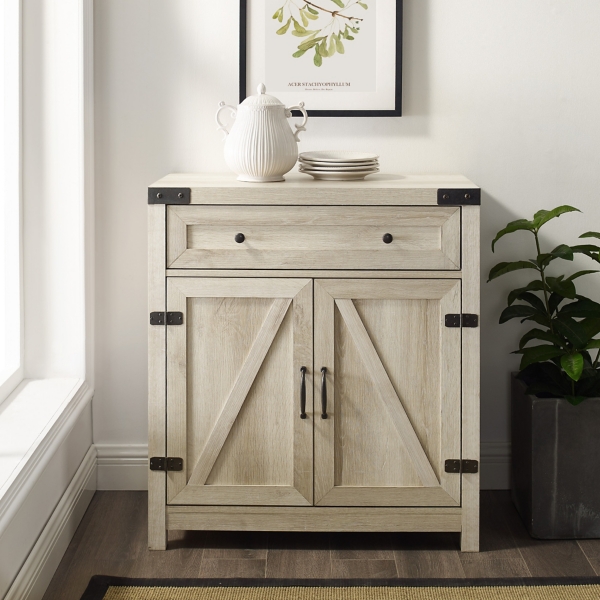 White Oak Wash Wooden And Metal Barn Door Cabinet Kirklands