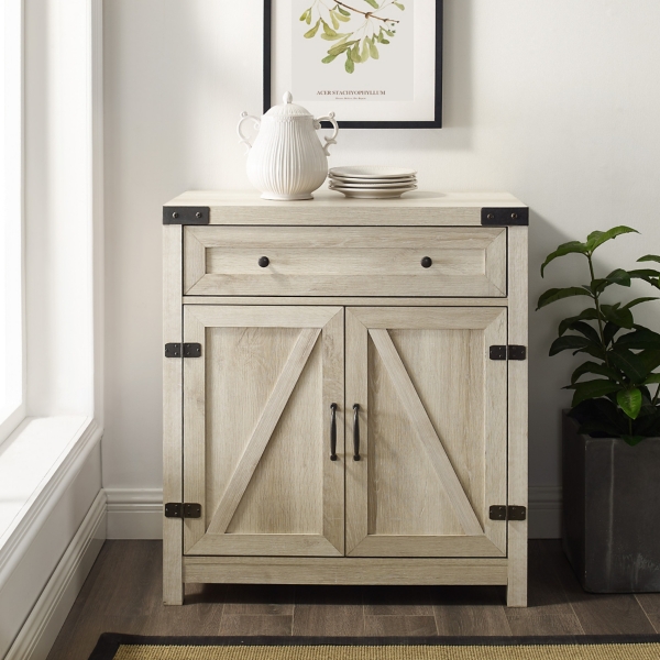 White Oak Wash Wooden And Metal Barn Door Cabinet Kirklands