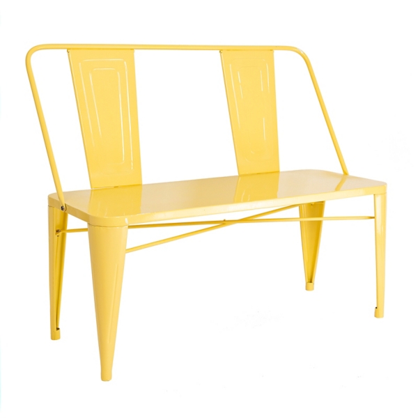 Yellow Metal Outdoor Bench Kirklands