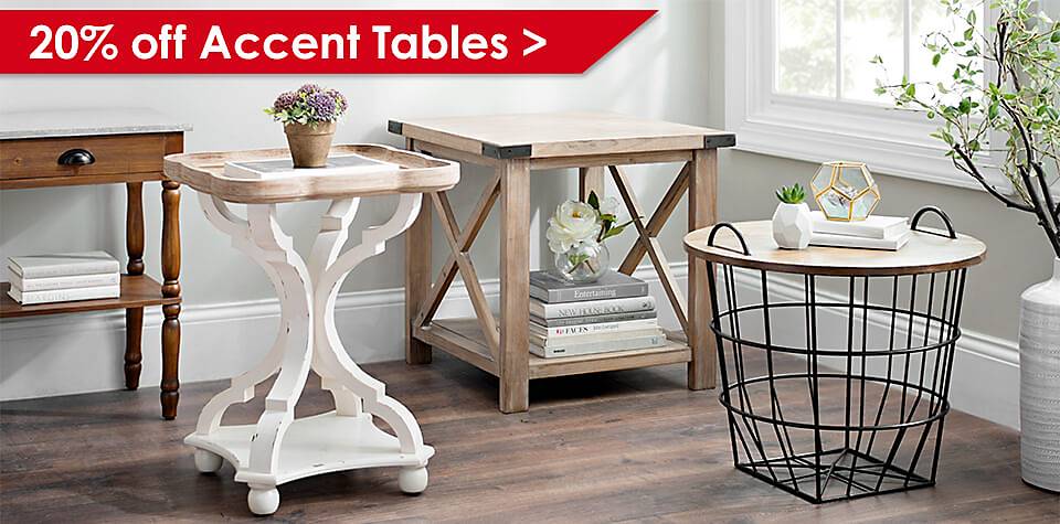 20% off Accent Tables