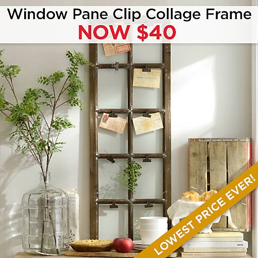 Distressed Window Pane Clip Collage Frame Now $40