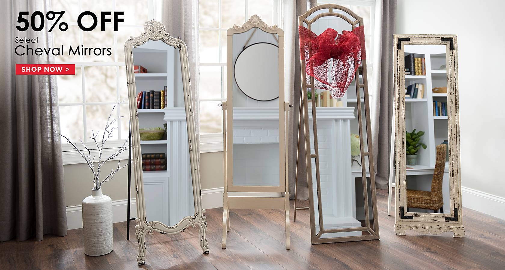 50% Off Select Cheval Mirrors - Shop Now